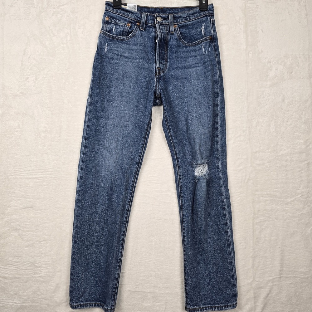 Levi's 501 Premium‎ Jeans Women's 26 Big E Denim Original Fit Button Fly Classic